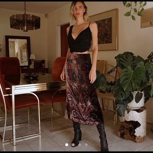 VINTAGE Ralph Lauren velvet skirt